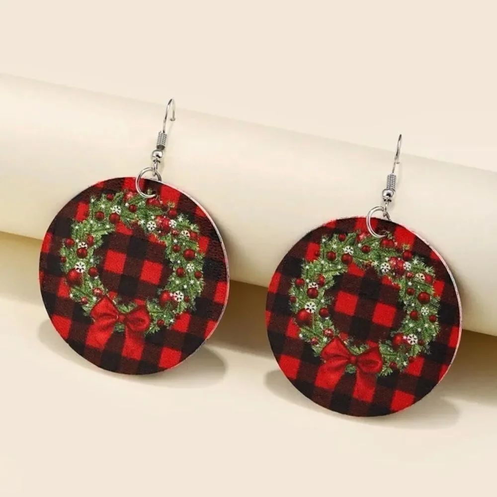 Christmas Wreath Earrings 